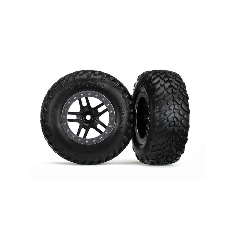 Ruedas Traxxas SC Split-Spoke Black TRX5889