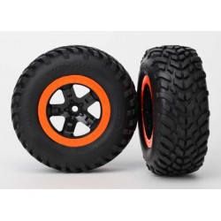 Ruedas Traxxas SC, Aro Naranja,compuesto S1 (2pcs) TRX5863R