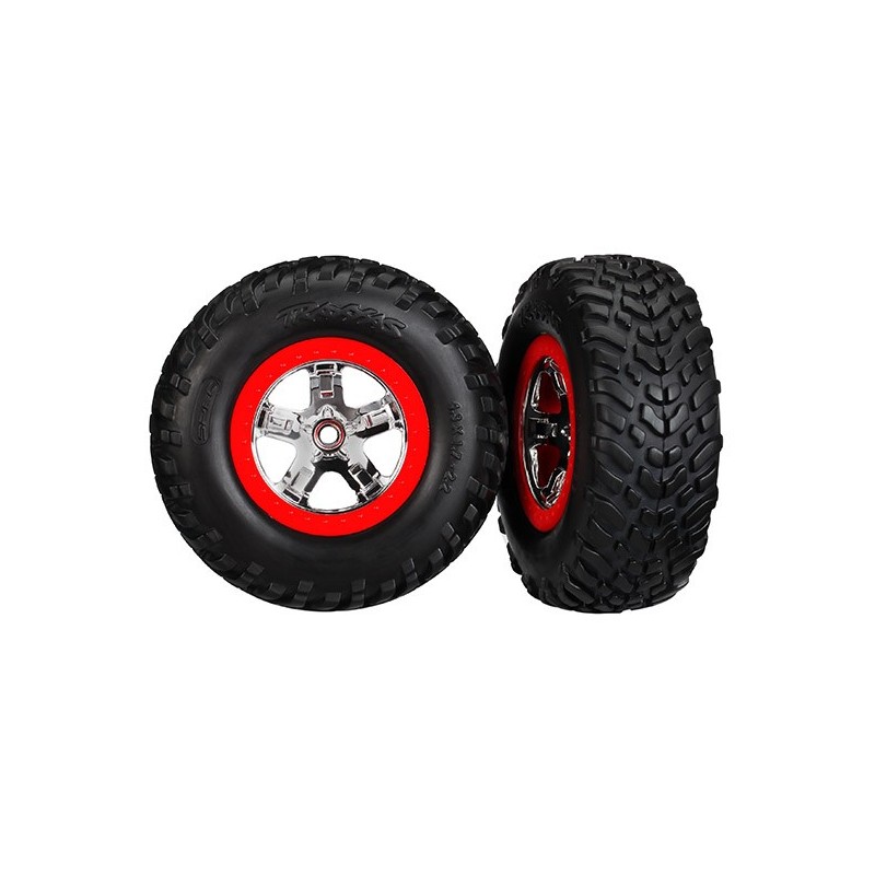 Ruedas Traxxas SC (2WD delanteras) Aro Rojo (2pcs) TRX5888