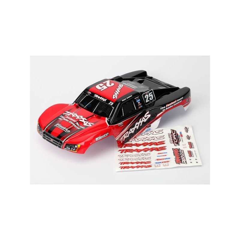 Carrocería para Traxxas Slash 1/16 pintada, con calcomanías, licencia oficial Mike Jenkins TRX7084R