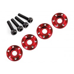 Wheel nut washer machined aluminium red (4pcs)