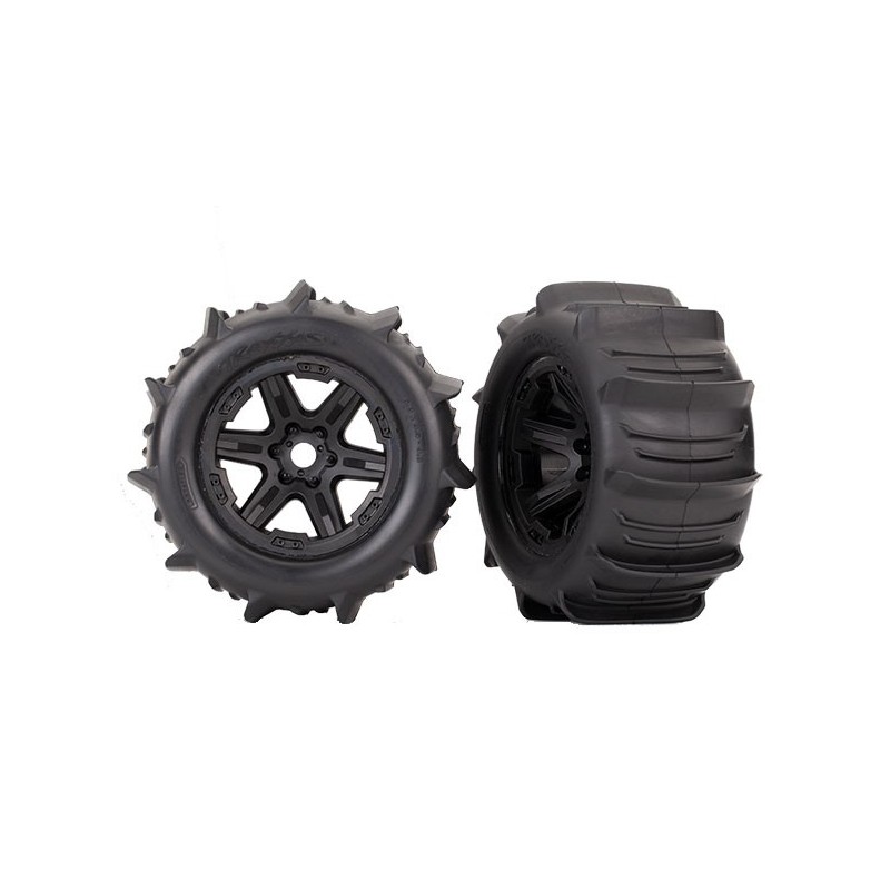 Ruedas completas Traxxas negras de palas (2pcs) TRX8674