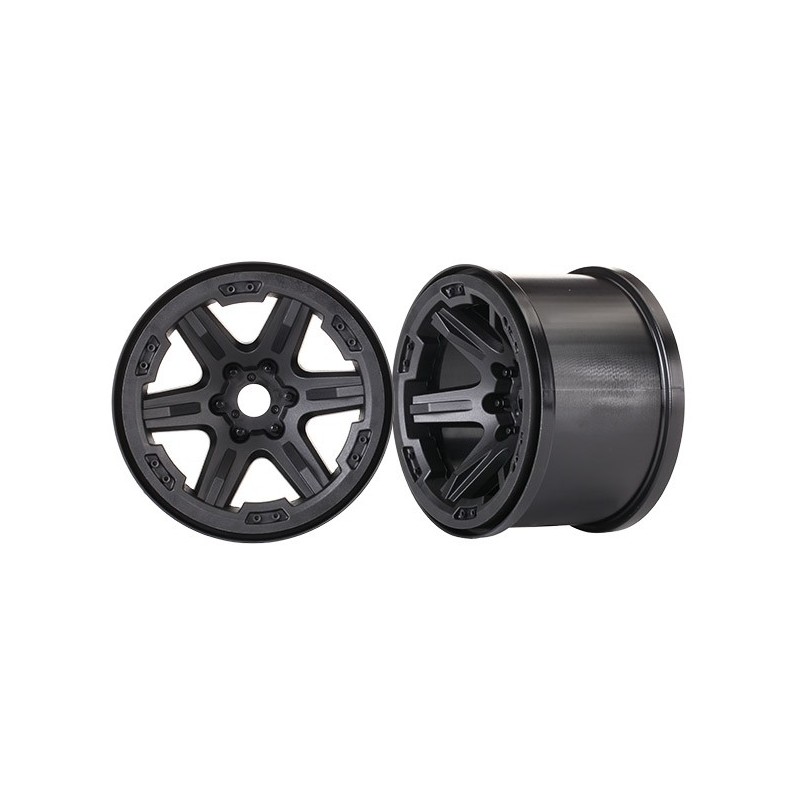 Llantas Traxxas 3.8 "negras (2pcs) TRX8671