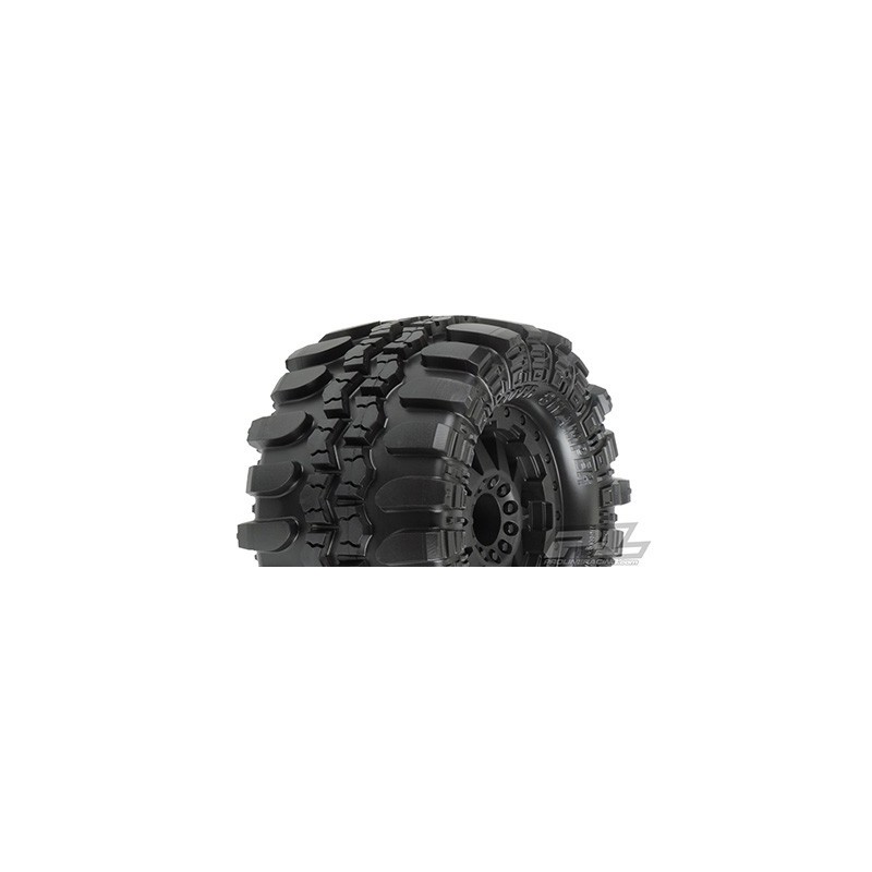 Ruedas completas con llanta negra Pro-line Interco TSL SX Super Swamper 2.8" All Terrain PR10110-15