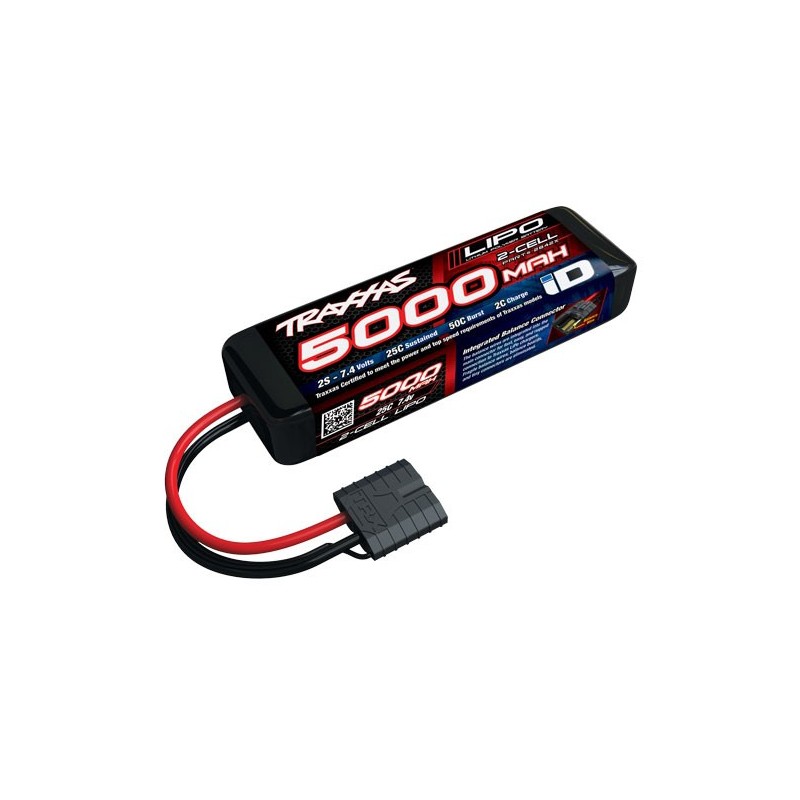 Bateria LIPO Traxxas 5000mAh 7.4V 2S 25C Conector ID TRX2842X