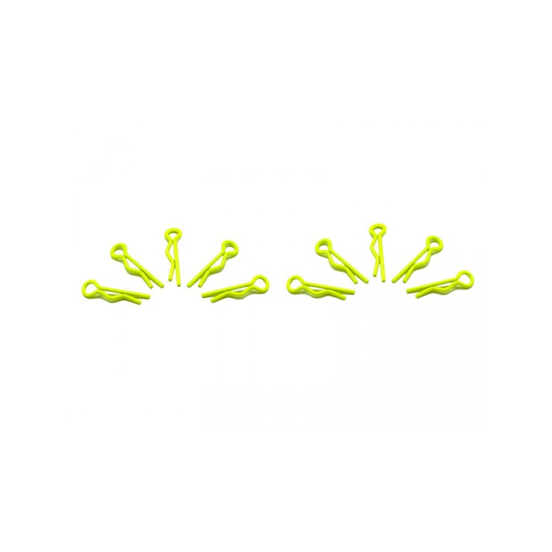Arrowmax clip pequeño para carroceria 1/10 amarillo fluorescente