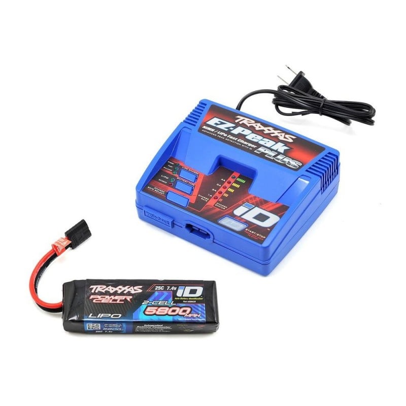 Pack de bateria y cargador Traxxas 2S Cargador Traxxas ID y Bateria 2S 5800mah TRX2992GX