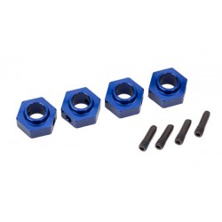 Hexágonos de rueda de 12mm Traxxas de aluminio azul (4pcs) para TRX-4 TRX8269X