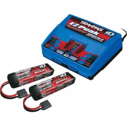 Pack de baterias y cargador Traxxas Cargador Dual ez-peak y 2 Baterias Lipo 3S 5000mah TRX2990GX