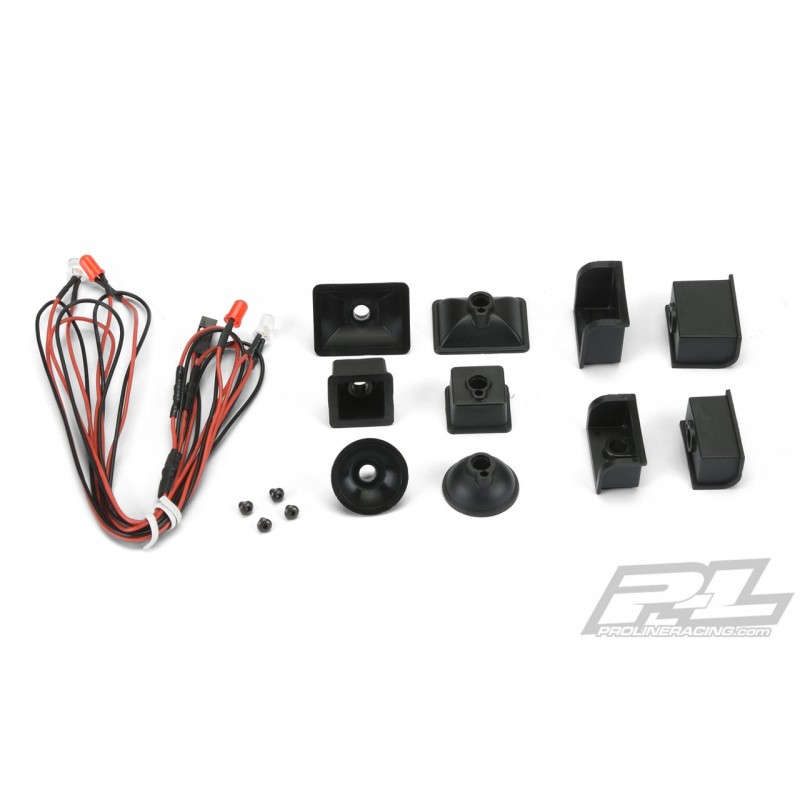 Pro-line Kit universal de luces LED delanteras y traseras para carrocerías crawler PR6317-00