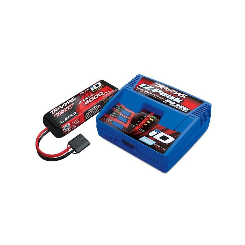 Pack de bateria y cargador Traxxas 3S Cargador Ez-peak y Batería Lipo 3S 4000mah TRX2994G