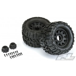 Ruedas completas Pro-Line Trencher X MX38 3.8" con llantas Raid 8x32 en negro M2 (2pcs) PR1184-10