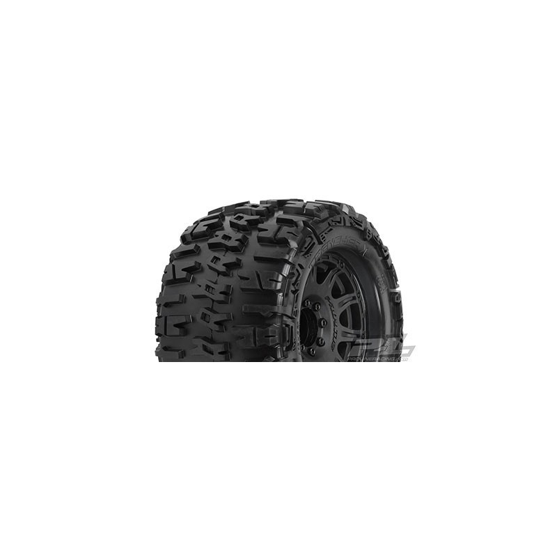 Ruedas completas Pro-Line Trencher X MX38 3.8" con llantas Raid 8x32 en negro M2 (2pcs) PR1184-10