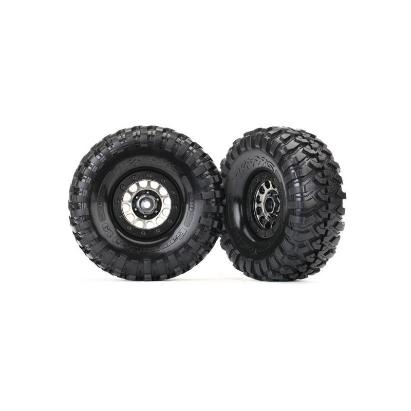 Ruedas Canyon Trail 1.9" Crawler Method 105 color Cromo negro Traxxas TRX-4 (2pcs) TRX8174