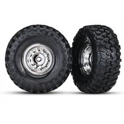 Ruedas Canyon Trail 1.9" Crawler cromadas para Traxxas TRX-4 (2pcs) TRX8177