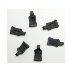 Tiradores de clips de goma Absima- negros (6pcs) 2440057
