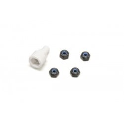 Tuercas de ruedas Kyosho Negras (Para Mini-z Series) (4pcs) MZW13BK