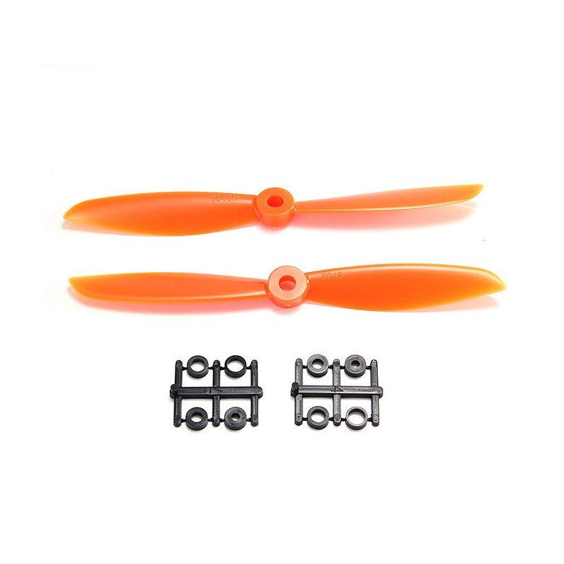 Hélices de 2 palas 6045R GEMFAN , Naranjas (2pcs)