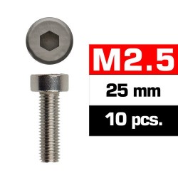 Tornillos de 2.5x25 cabeza cilíndrica Ultimate Racing (10pcs)