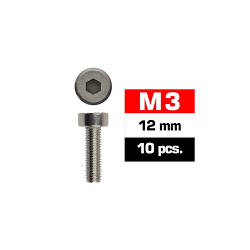 Tornillos M3x12, cabeza de cilíndrica, Ultimate Racing (10pcs)