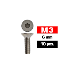 Tornillos M3x6, cabeza de botón, Ultimate Racing (10pcs)