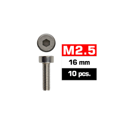 Tornillos de 2.5x16 cabeza cilíndrica, hexagonal, Ultimate Racing (10pcs)