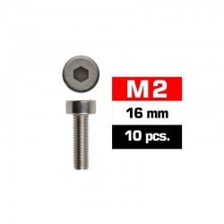 Tornillos de 2x16 cabeza cilíndrica, hexagonal, Ultimate Racing (10pcs)