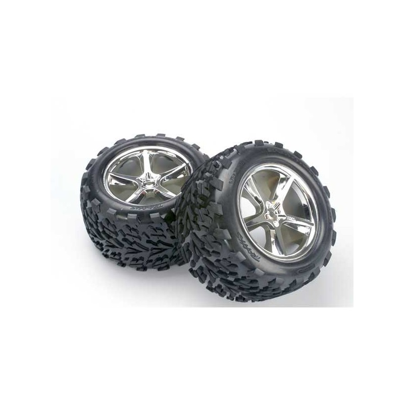 Ruedas Traxxas Completas Cromadas Gemini (Hex 14mm) (2pcs) TRX5374