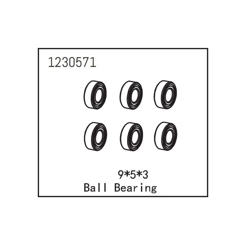 Cojinetes Absima 9X5X3 (6pcs) 1230571