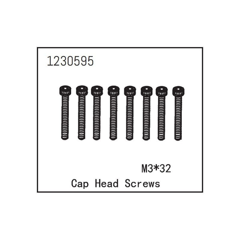 Tornillos Absima M3x32 cabeza cilíndrica (8pcs) 1230595