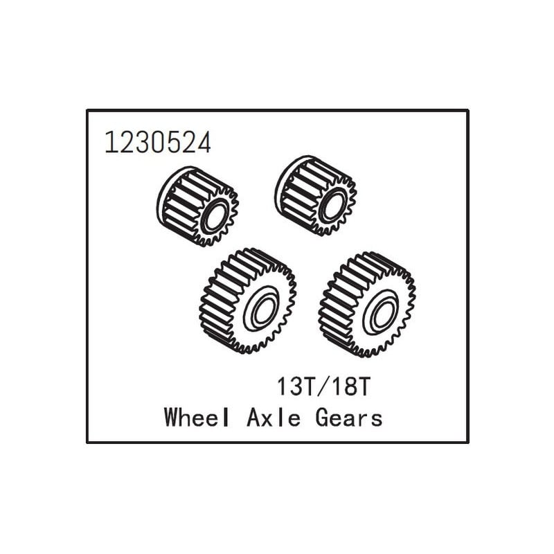 Engranajes de eje de rueda Absima 1230524