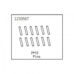 Pins Absima 2X10 1230567