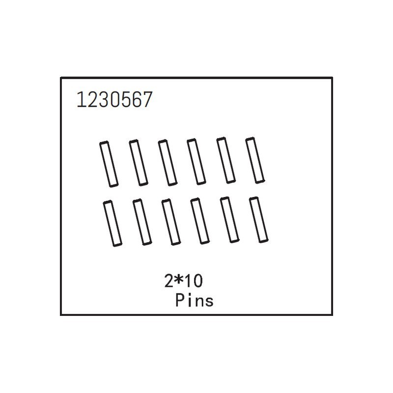 Pins Absima 2X10 1230567