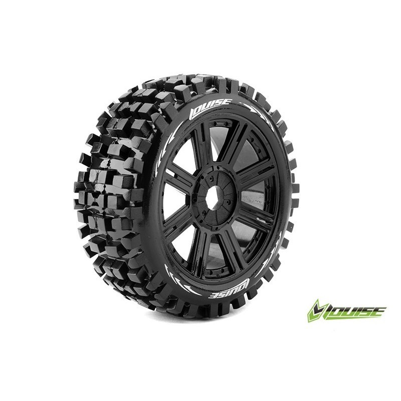 Ruedas Louise B-ulldoze 1/8 Buggy Soft Negra 2.8" (2pcs) LR-T324SB