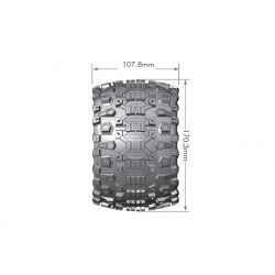 Ruedas Louise MT 3.8 UPHILL 1/8 Monster Truck 1/2 offset (2pcs) LR-T3219CH