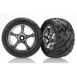 Ruedas completas Traxxas traseras Anaconda 2.2" Cromadas (2pcs) TRX2478R