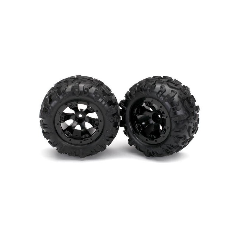 Ruedas completas en negro Traxxas Summit 1/16 (2pcs) TRX7277