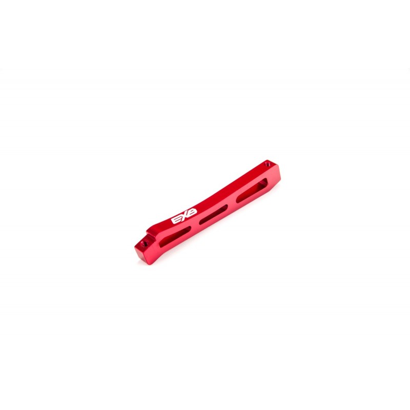 Soporte de chasis de aluminio central Arrma EXB delantero 98mm rojo ARA320564