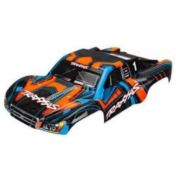 Carrocería Traxxas Slash 4x4 pintada Naranja y azul TRX6844