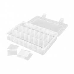 Caja clasificadora Robitronic, 24 compartimentos, variable 202x137x40mm