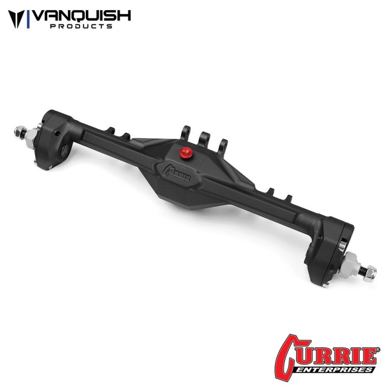 Eje trasero con pórticos Vanquish F9 SCX10-II negro anodizado VPS08360