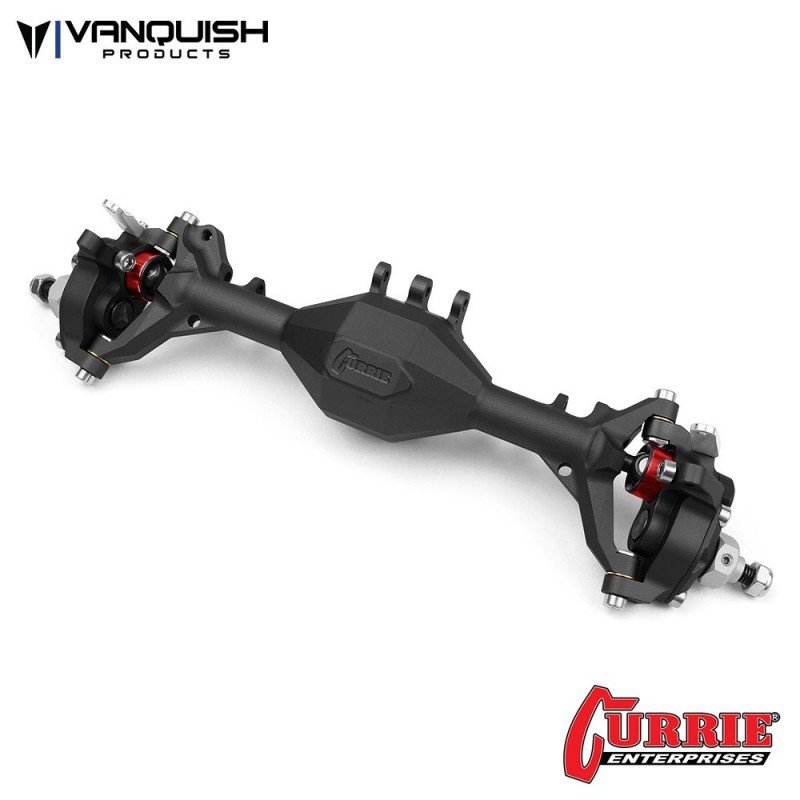 Eje delantero con pórticos Vanquish F9 SCX10-II negro adonizado VPS08350