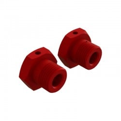 Hexágonos de aluminio rojo Arrma de 17mm (2pcs) AR310904