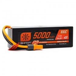 Bateria Lipo Spektrum 4S 14.8V 5000mAh 100C Smart G2 Hardcase IC5 SPMX54S100H5