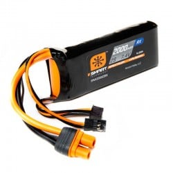Batería Lipo Spektrum receptor, 2S 7.4V 2200mA 15C Smart:...