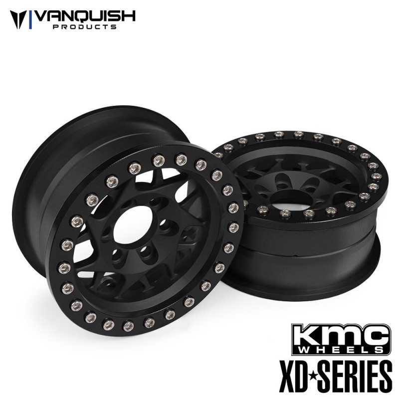 Llantas Vanquish KMC 1.9 XD127 Bully Negro anodizado (2pcs) VPS07710