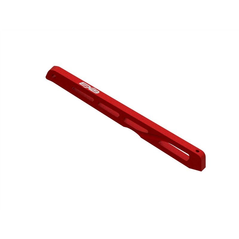 Soporte de chasis de aluminio Arrma EXB central trasero, 140mm Rojo ARA320567