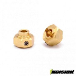 Hexágonos de latón 12mm Incision (2pcs) IRC00292