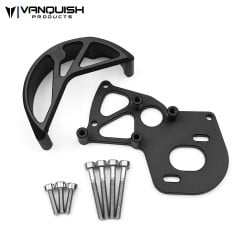 Bancada de motor Vanquish con protector de corona, negro anodizado VS4-10 VPS02210