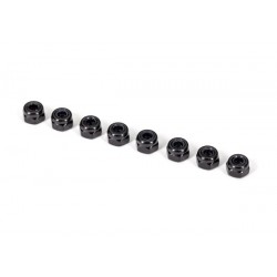 Tuercas de bloqueo de nylon negras Traxxas de 3mm (8pcs) TRX2745X